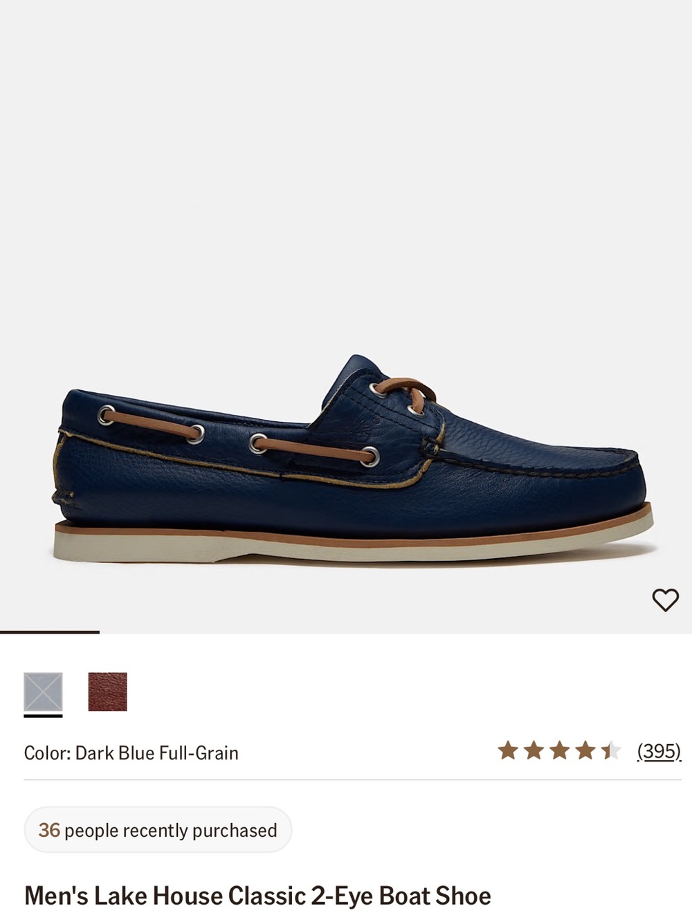 Timberland Dark Blue 2-Eye Leather Boat Shoe